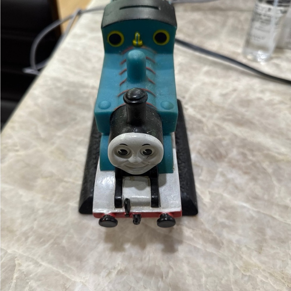 Thomas the Train Blue and Black Train Engine Toy vintage coin bank